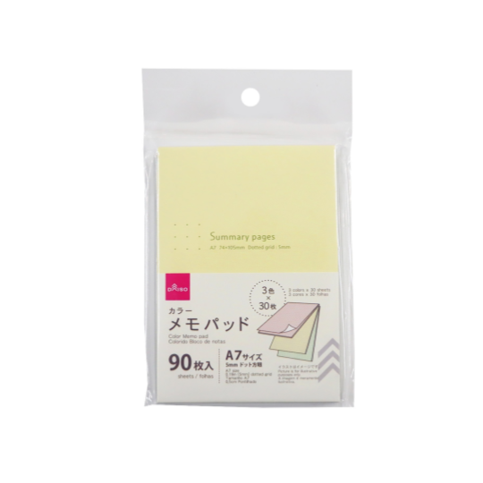 Memo Pad A7 Mixed Colors