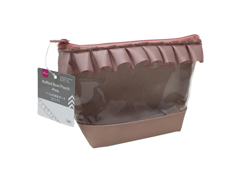 Favorite Pouch Ruffled Boat Pouch Pink
