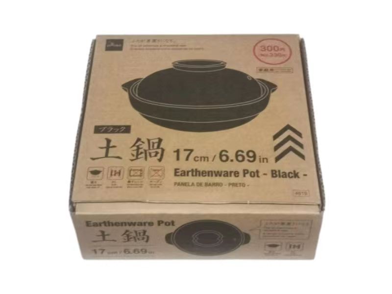 Earthenware Pot Black 17cm