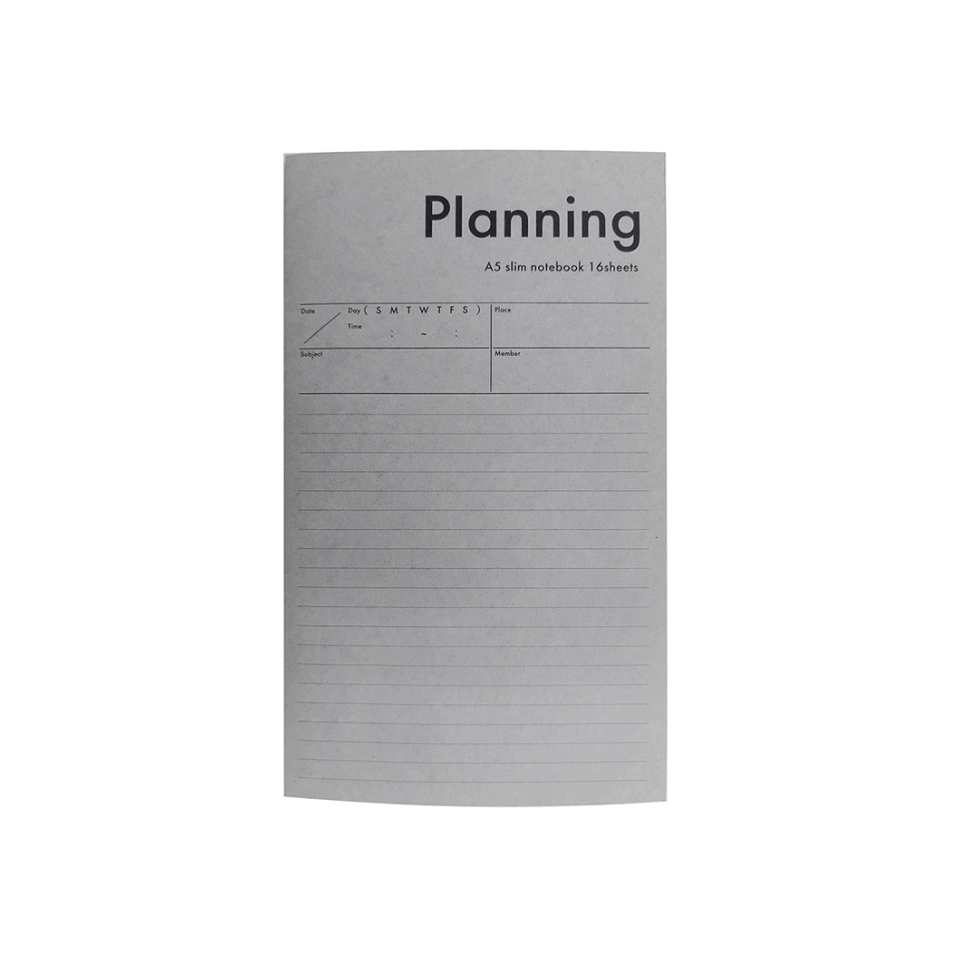 Planning Notebook A5 Slim 32 Pages Gray