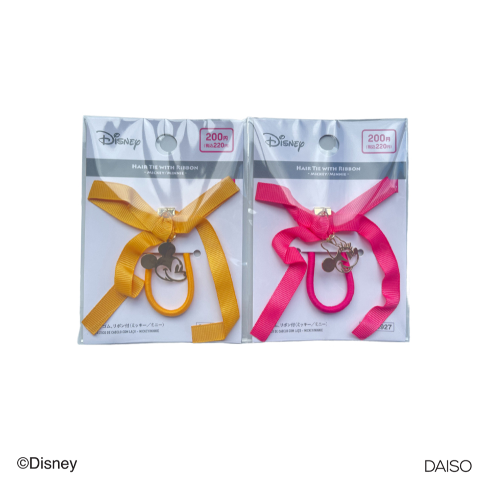 Hair Tie with Ribbon Mickey Minnie