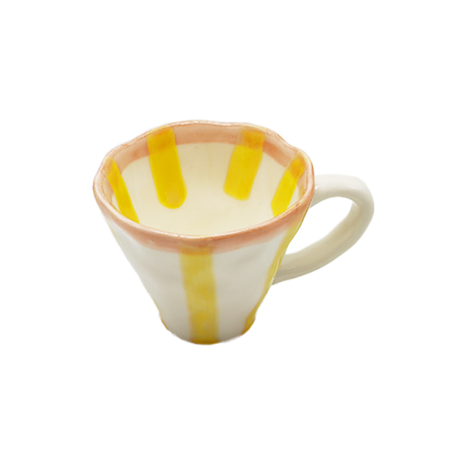 Mug Striped Yellow
