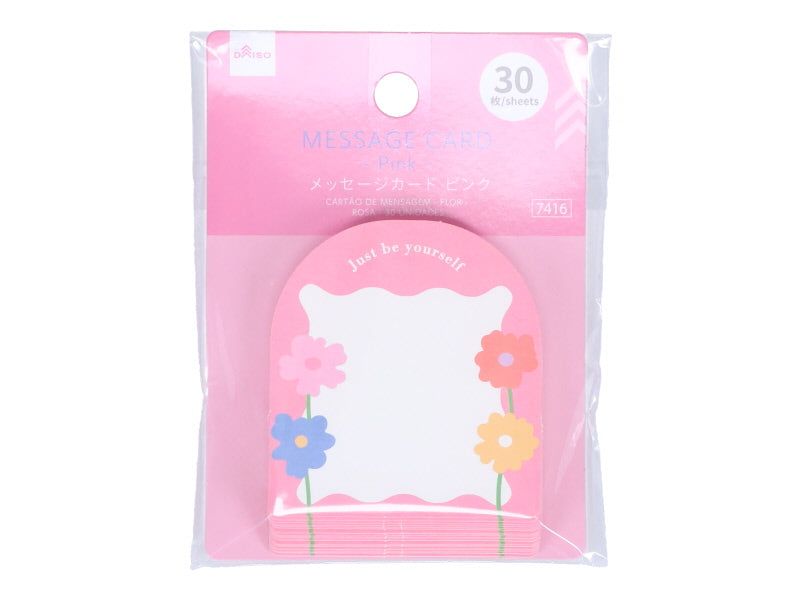 Message Card Flower Pink