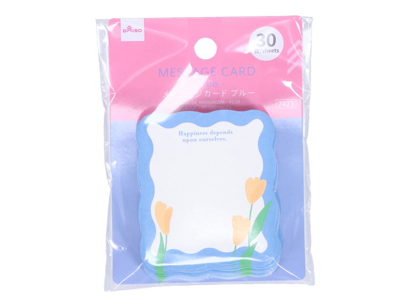 Message Card Flower Blue