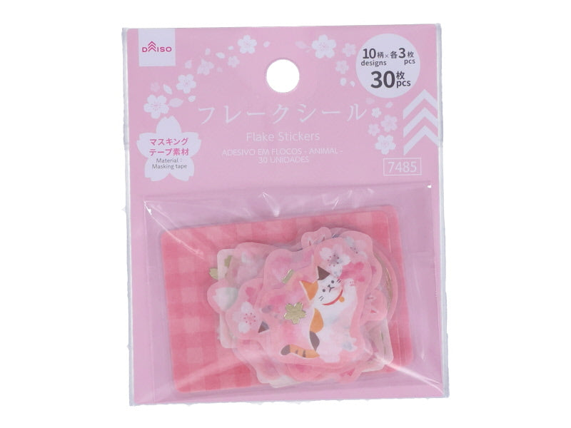 Flake Stickers Cherry Blossom Animal