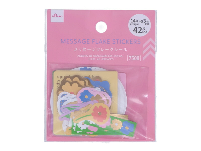 Message Flake Stickers Flower