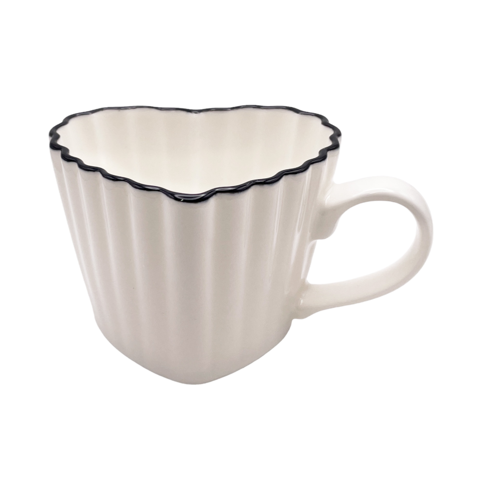 Mug Monotone Heart Gray