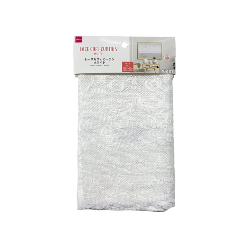 Lace Cafe Curtain White 100cm x 45cm