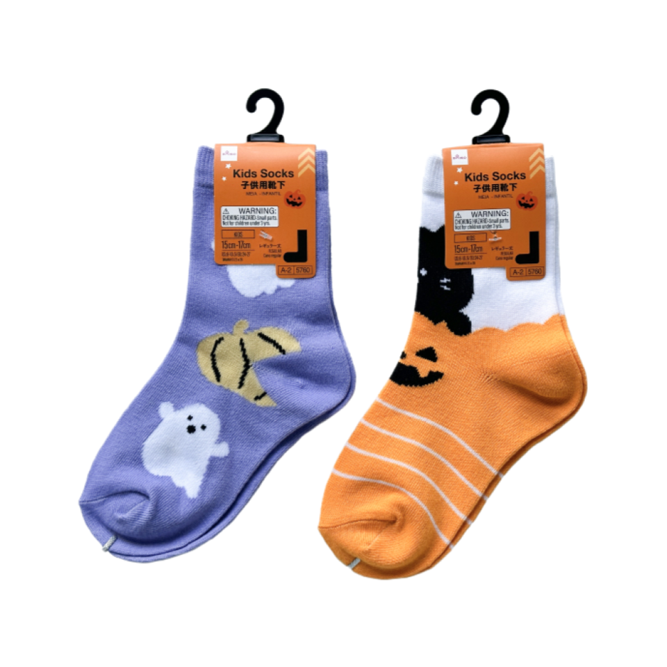 Halloween Kids Socks Cat Ghost
