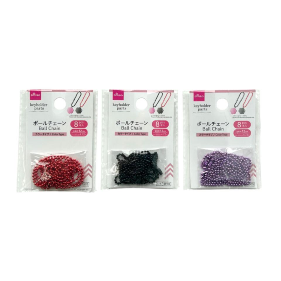 Ball Chain Red Black Purple 8 Pieces