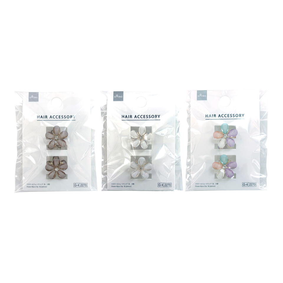 Flower Bijou Clip B 2 Pieces