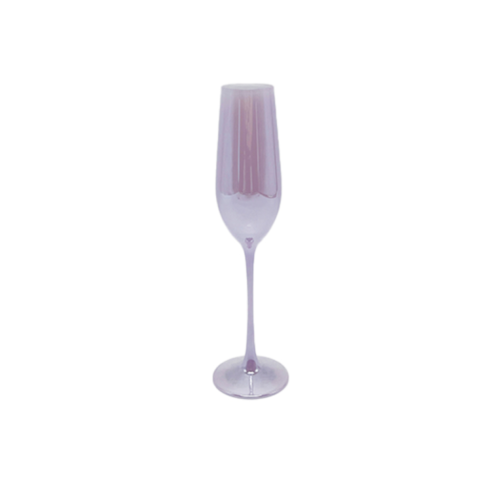 Milky Color Champagne Flute Purple