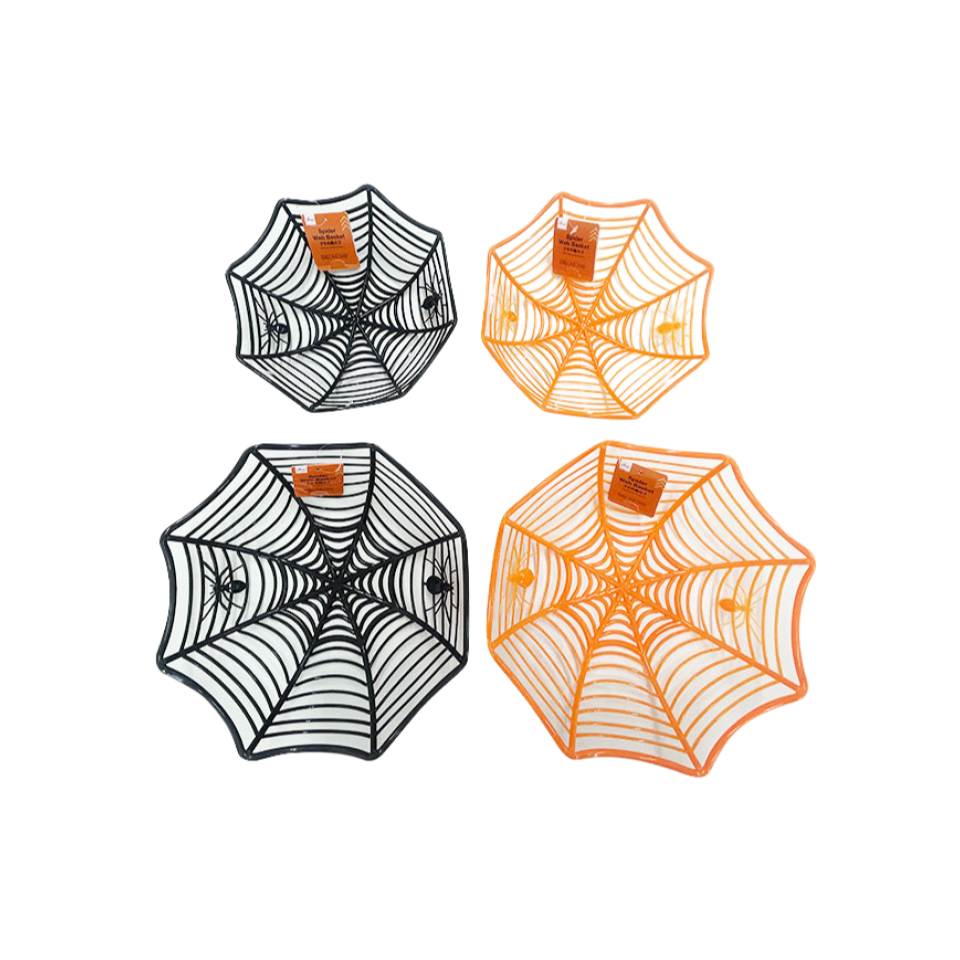 Halloween Spider Web Basket 19cm or 25cm