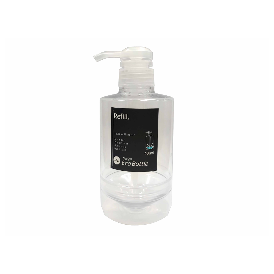 1DP Liquid Refill Bottle 400ml Round Clear