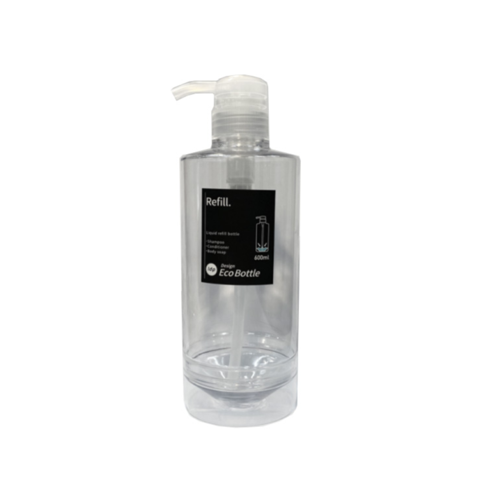 1DP Liquid Refill Bottle 600ml Round Clear