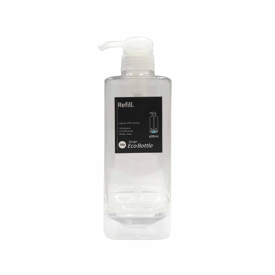 1DP Liquid Refill Bottle 600ml Square Clear