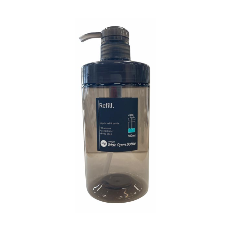 1DP Wide Mouthed Pump Bottle 600ml Round Amber