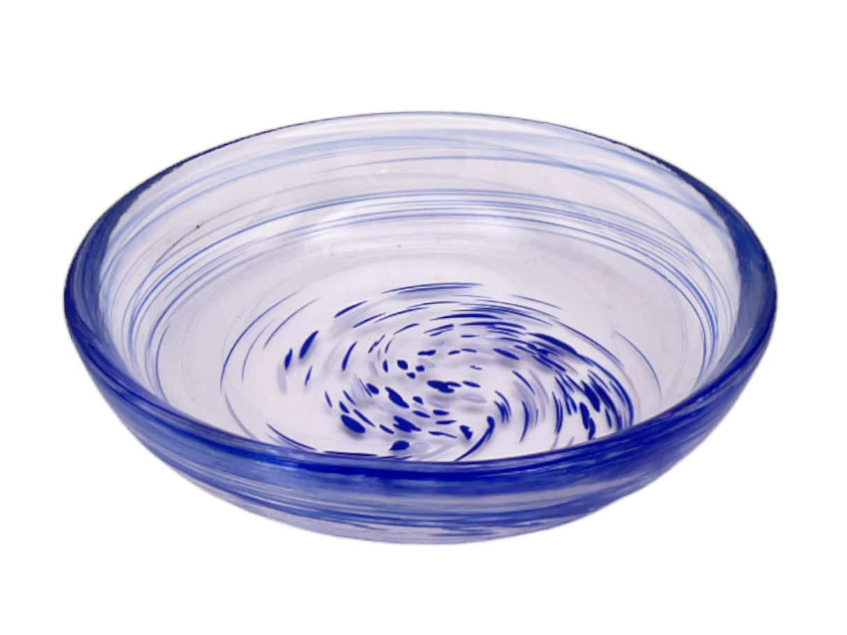 Colorful Dots Glass Mini Plate Blue