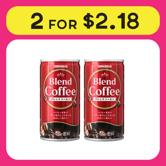 100yen for 2pcs Sangaria Blend Coffee 185g