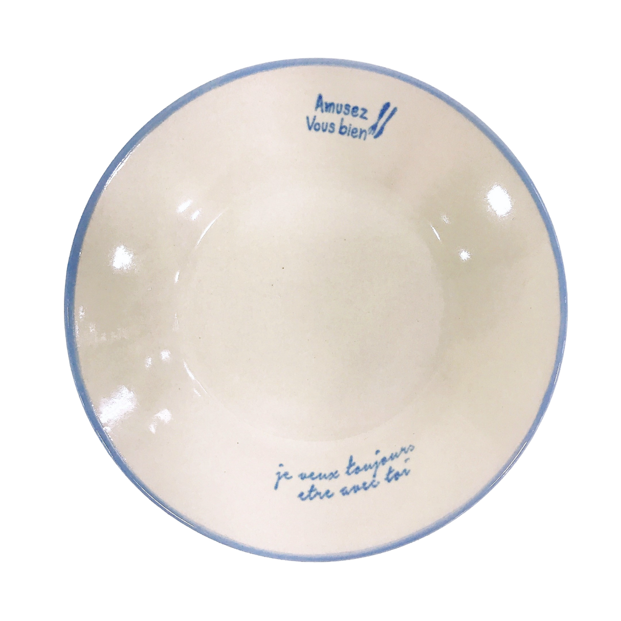 NATURAL BLUE LINE DEEP PLATE 13.5CM