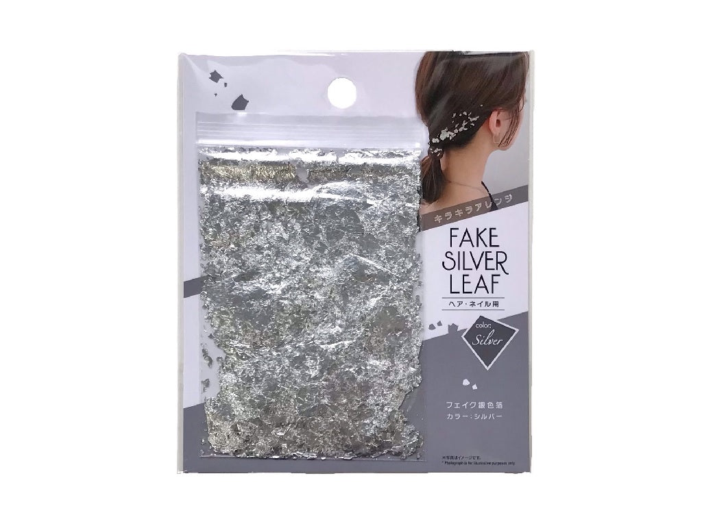 Fake Silver Leaf for Hair and Nails Silver