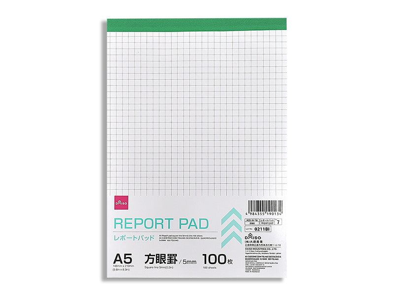 A5 Report Pad Square Line 5mm