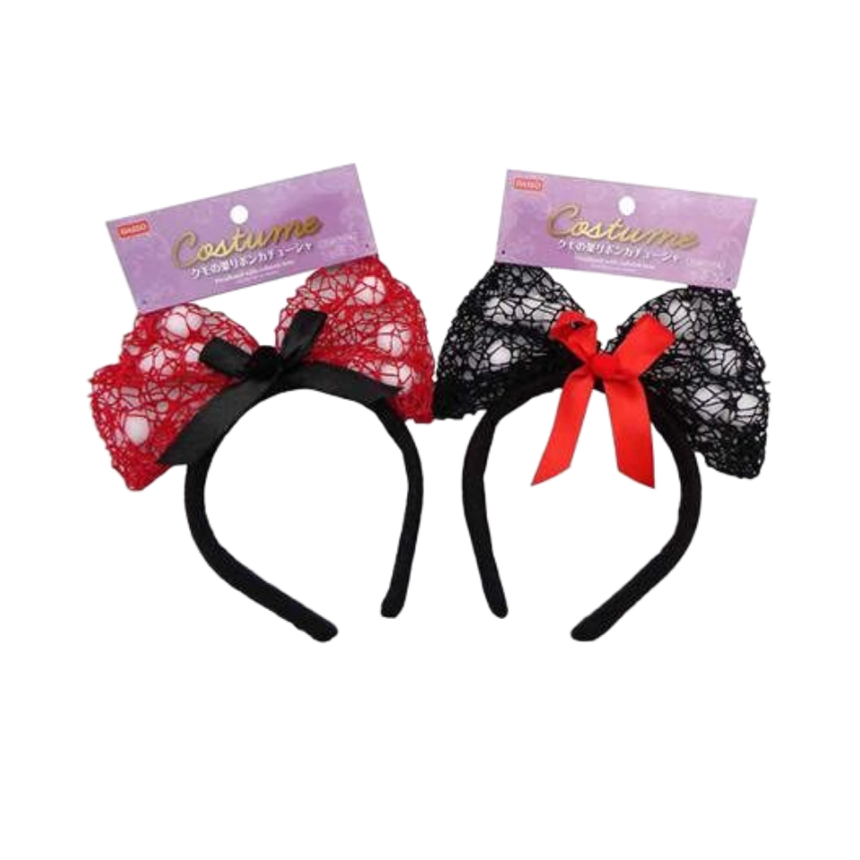 Halloween Headband with Cobweb Bow
