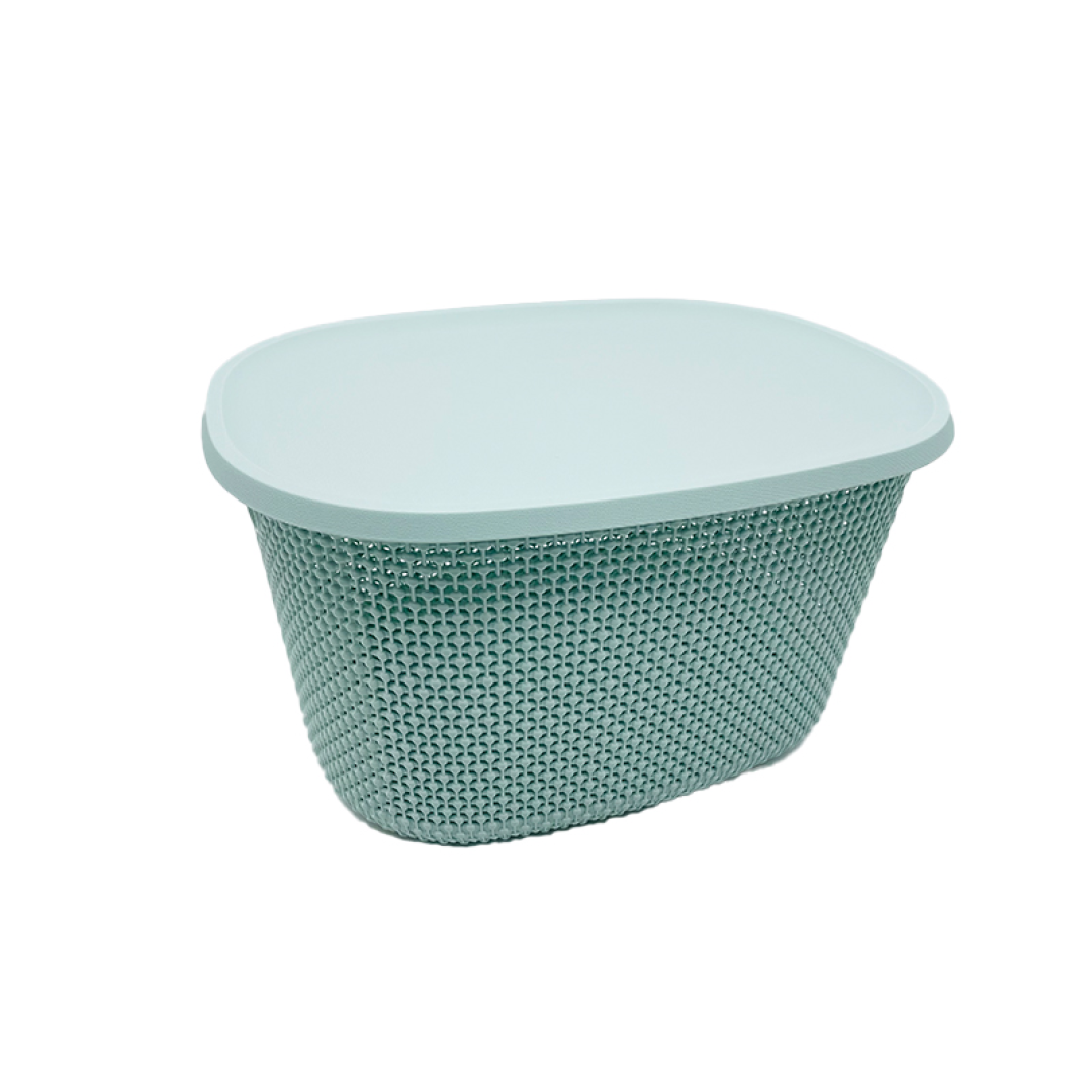 Knit Style Storage Box Green 39cm x 29.5cm x 22cm