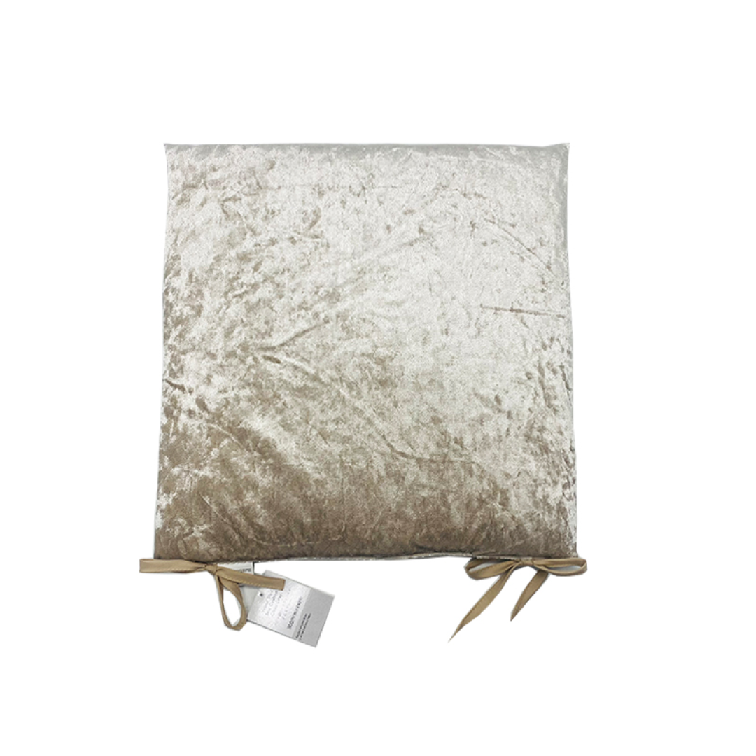 Velour Style Seat Cushion Gloss Gray
