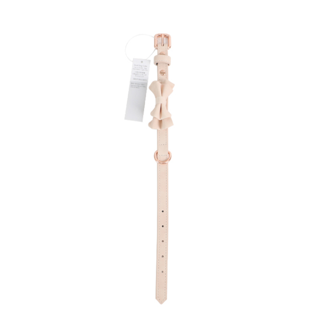Small Dog Collar Up To 10kg with Ribbon Light Pink