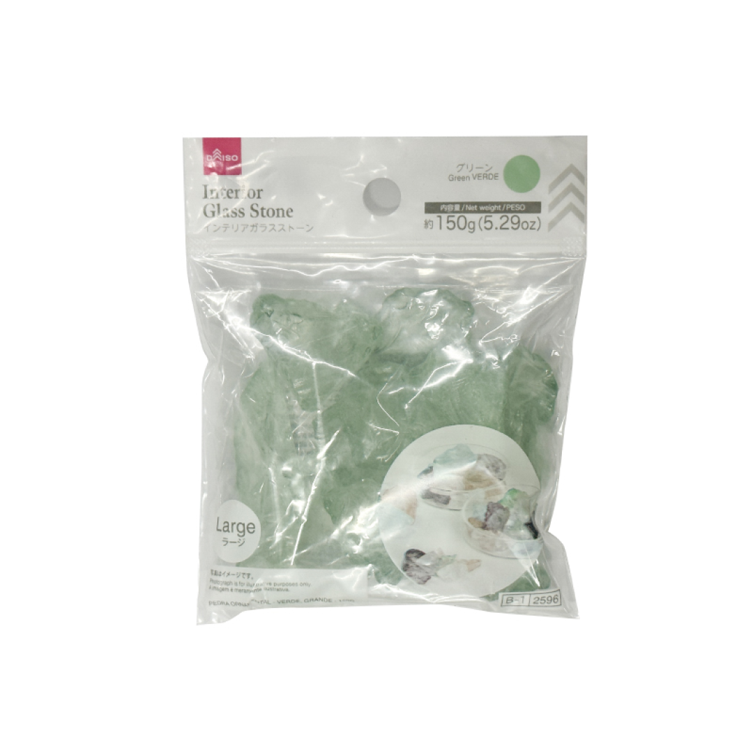 Interior Glass Stone Green Large 150g