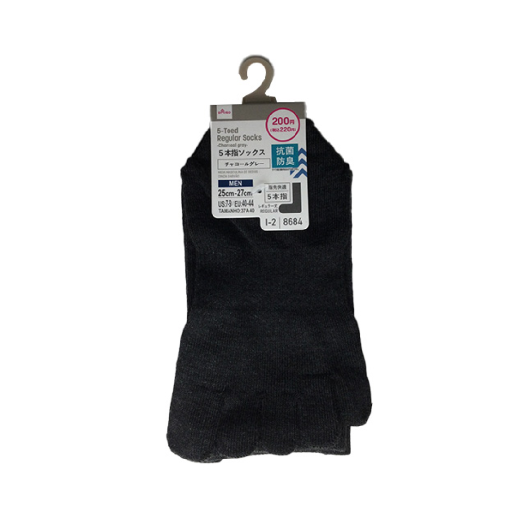 5 Toed Regular Socks Charcoal Gray