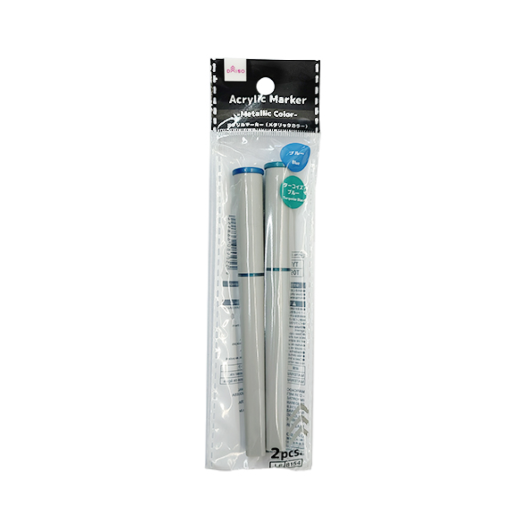 Acrylic Marker Metallic Color Blue Turquoise Blue