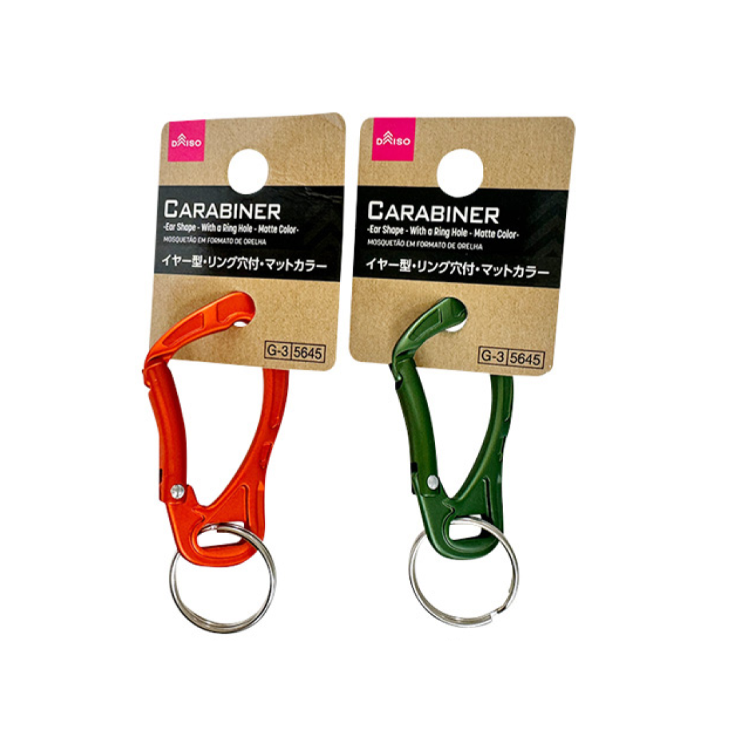 Carabiner Ear Shape with a Ring Hole Matte Color
