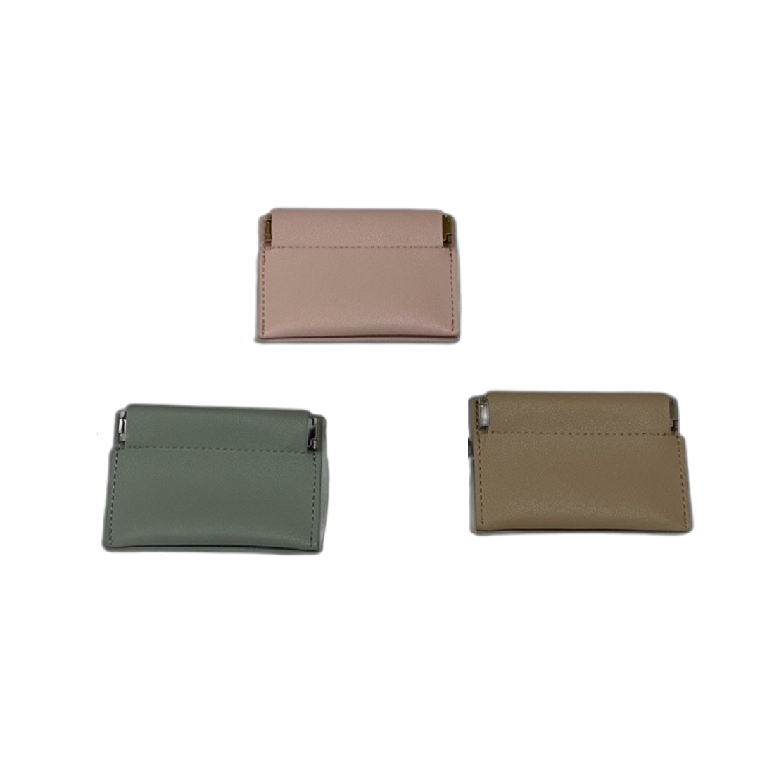 Card Case with Internal Flex Frame Made of Synthetic Leather Colored Type