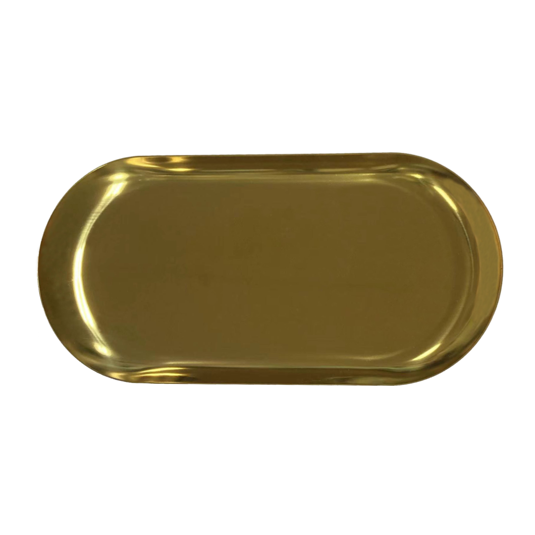 Interior Tray Gold 17.5cm x 8.5cm