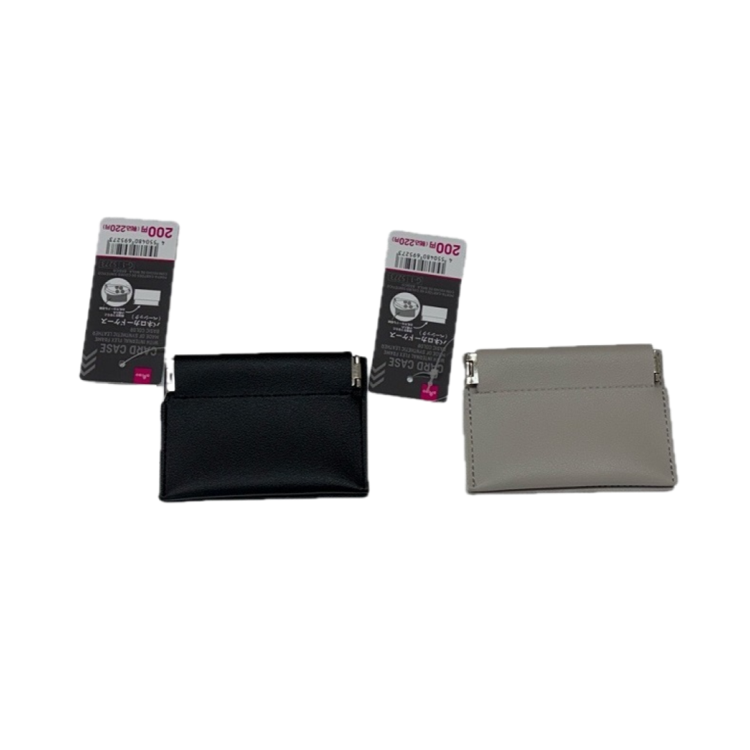 Card Case with Internal Flex Frame Made of Synthetic Leather Basic Color