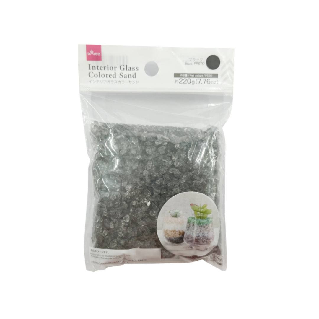 Interior Glass Colored Sand Black
