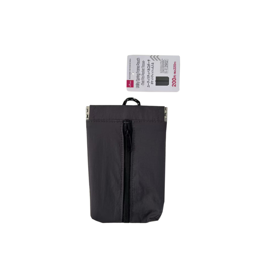 Utility Spring Frame Pouch That Fits Pocket Tissue