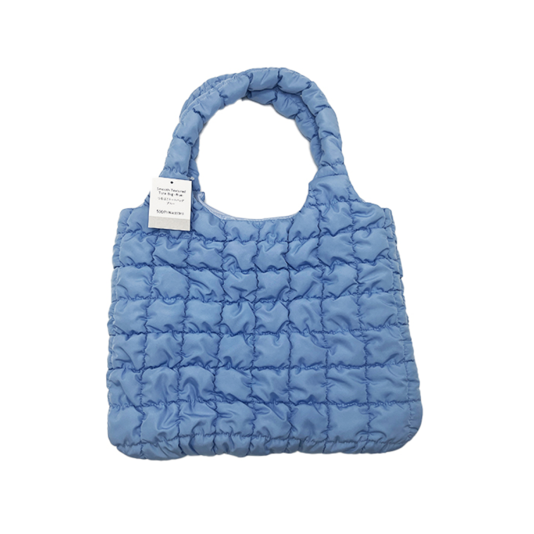 Smooth Textured Tote Bag Blue