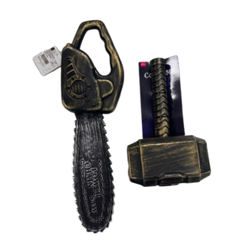 Halloween Chainsaw and Hammer