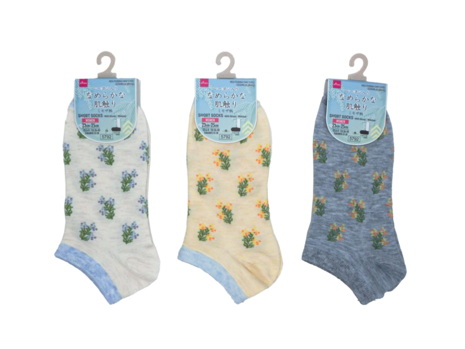 Short Socks with Rayon Mimosa