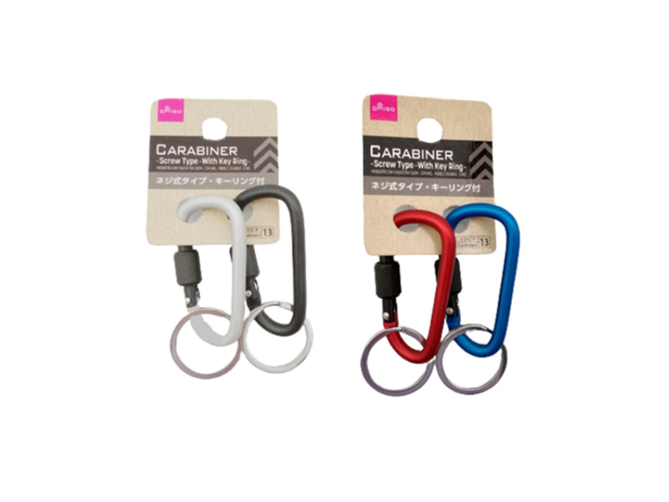 Carabiner Screw Type with Key Ring Color 5.5cm