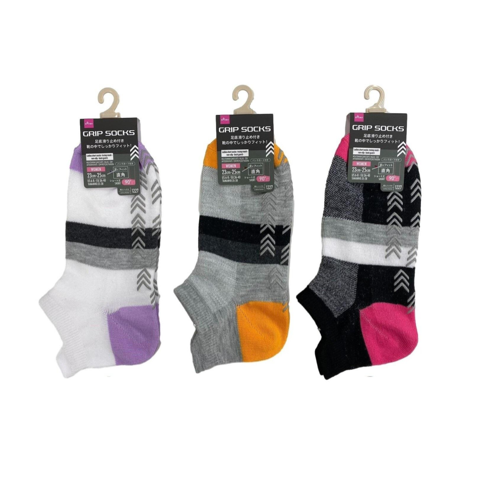 Ladies Short Socks Instep Mesh Non Slip Back Guard