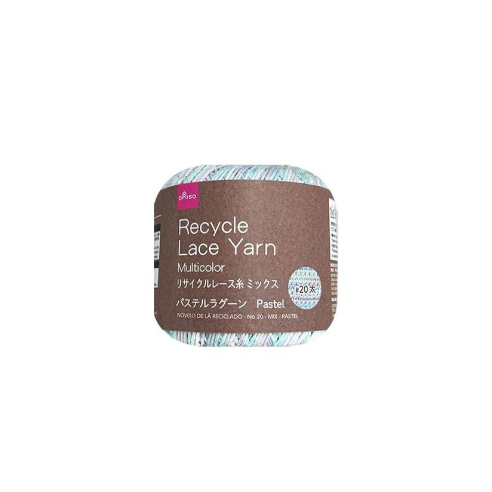 Recycle Lace Yarn No. 20 Thick Multicolor Pastel
