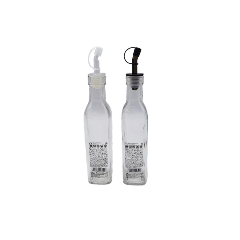 Vinegar and Oil Glass Bottle White/Black 280ml