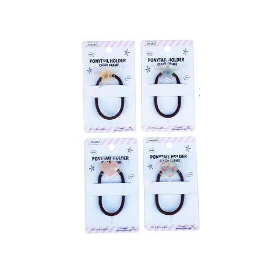 Clear Frame Ponytail Holder