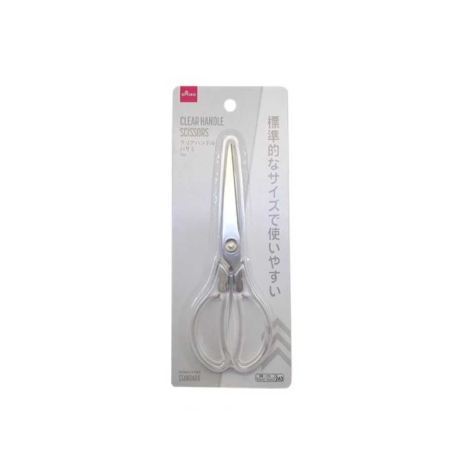 Clear Handle Scissors 17.5cm