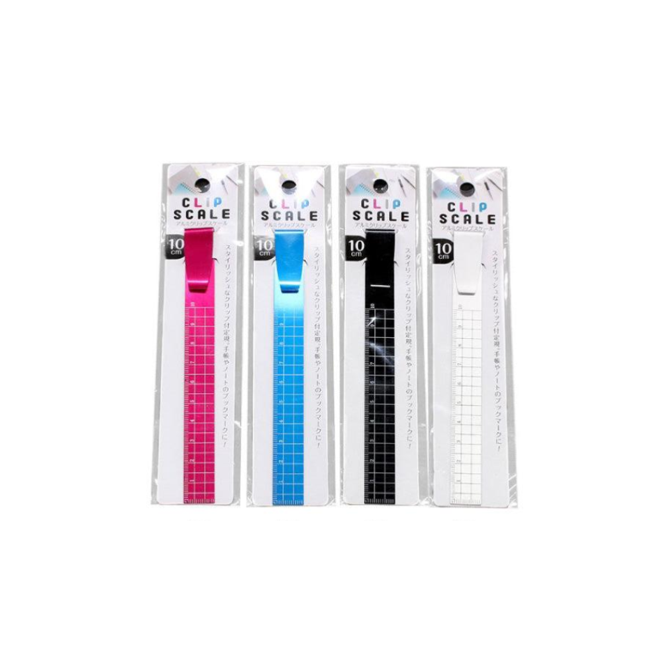 Clip Scale Ruler 10cm Black/Blue/Red/Silver
