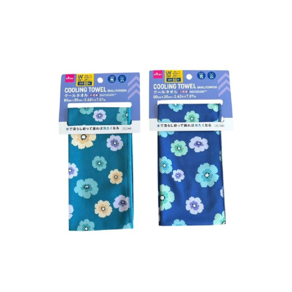 Cooling Towel UV Protection Small Flowers